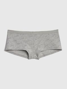 Gap Women's Stretch Cotton Shorty Love Light Heather Grey Gap Cotton Bottoms For Daywear, Gap Cotton Shorts For Loungewear, Gap Stretch Shorts With Elastic Waistband, Gap Cotton Loungewear Shorts, Seamless Stretch Cotton Pajama Shorts, Comfortable Stretch Cotton Boxer Briefs, Cotton Stretch Pajama Shorts, Seamless Brief Cotton Shorts, Seamless Cotton Boxer Briefs