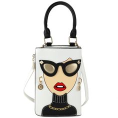 PRICES MAY VARY. Unique design: made of PU, It looks like an elegant woman wearing fashionable glasses and red lipstick. It looks very cute and interesting. Structure:1 Zip Bag,1 Zippered Inner Pocket,2 Card Compartments,2 Note Compartments. Medium Size:6.3"*0.98"*9.06" (L*W*H); 0.85 lb lightweight It is lightweight and not bulky, but roomy enough for your basic stuffs like ,keys, Glasses and some small cosmetics. It is perfect for Women and can be used during travel and shopping.It is one of the most special gifts for Birthdays, Anniversaries, Children's day, Christmas and other Special Occasions QiMing Personalized 3D Glasses Lips Shoulder Purses,PU Clutch Top Handle Satchel handbag CrossBody Bag for Women    Unique design: made of PU, It looks like an elegant woman wearing fashionable g New Personality, Lady Face, I'm Grateful, Daily Bag, Leather Crossbody Purse, Gold Earring, Satchel Purse, Leather Messenger