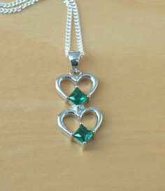 Sterling Silver Emerald Lab Created Heart Pendant & Chain/Emerald Necklace/UK  | eBay Luxurious Fashion, Emerald Necklace, Fine Jewellery Necklace, New Shoes, Heart Pendant, Jewellery And Watches, Jewelry Necklace Pendant, Etsy Gifts, Original Box