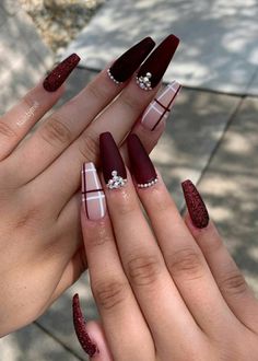 Basic Nails, Christmas Nails Acrylic, Unique Acrylic Nails, Nailed It, Acrylic Nails Coffin, Coffin Nails Designs