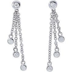 Sofer Jewelry - Bezel Diamond Drop Earrings in 14K White Gold Platinum Dangle Diamond Earrings, Anniversary Bezel Set Dangle Diamond Earrings, Elegant Bezel-set Earrings For Anniversary, Elegant Bezel Set Earrings For Anniversary, Platinum Dangle Earrings For Anniversary, Classic Bezel-set Diamond Dangle Earrings, Classic Dangle Diamond Earrings With Bezel Setting, Formal Bezel-set Cubic Zirconia Earrings, Elegant Diamond White Bezel Setting Earrings