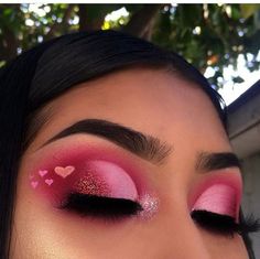 Make Up Designs, Day Makeup Looks, Valentines Day Makeup, Valentines Makeup, Beauty Make-up, Pinterest Makeup, Eye Makeup Designs, Makijaż Smokey Eye, Colorful Eye Makeup