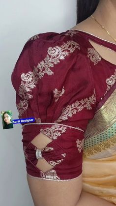 Blouse Designer Sleeves, New Blouse Sleeves Pattern, Slives Designs For Blouse New, Blouse Sleves Patterns, Blouse Hand Models Latest, Simpal Blouse Neck Design, Blouse Sleves Desine Latest, Slvees Design Long Sleeve, Design Blouses For Sarees