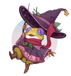 a cartoon character dressed as a little witch