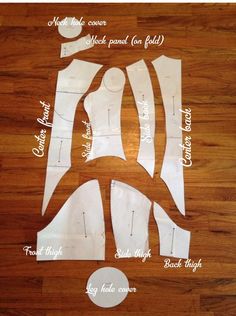 instructions to make a paper doll dress on a wooden floor with text overlay that says, how to cut and sew