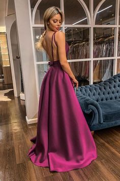 Solid Straps V-neck A-line Long Prom Dresses | Classic Formal Gowns | www.babyonlinedress.co.uk Cheap Prom Dresses Uk, Prom Dress With Train, Modest Evening Dress, Evening Dresses Online, Long Evening Dress, Prom Dresses Sleeveless, Prom Dresses Modest, Evening Dress Fashion, Prom Dresses Online