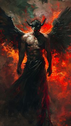 Follow for more!! Dark Fantasy Artwork, Gothic Fantasy Art, Occult Art, Angel Painting, Demon Art, Dark Art Illustrations, Scary Art, Angels And Demons