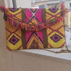 Beaded Yellow Pink Multicolored Cross Body Bag Nwt See Pics And Vids For Details Yellow Pouch Shoulder Bag For Vacation, Embellished Multicolor Bags As Fashion Accessory, Yellow Clutch Bag For Party, Gold Beaded Beach Bag, Multicolor Summer Bags With Colorful Beads, Embellished Multicolor Summer Shoulder Bag, Yellow Rectangular Clutch For Summer, Embellished Multicolor Shoulder Bag For Summer, Multicolor Summer Festival Clutch