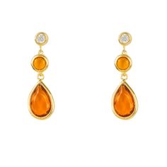 The Tuscany earring is ideal for those who covet delicate jewellery. Featuring two graduated teardrop gemstones suspended from a small cz sparkly top with natural movement for added sparkle.One of the birthstones for November. Citrine is the yellow variety of quartz. Its warm colour is said to be a gift from the sun.For some, citrine is considered a healing gemstone, calming, soothing and comforting. It is also said to spark imagination and encourage fresh beginnings and prosperity.Pierced earri Delicate Jewellery, Glamorous Jewelry, Fresh Beginnings, Italian Riviera, Sparkly Top, Gemstone Drop Earrings, Natural Movement, Earring Gold, Delicate Jewelry