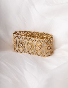 18K Yellow Gold Antique Cut Diamond Cuff Bracelet, Est. 7.75 CTW 7", 1.358 inches wide *final sale* Luxury Cuff Bracelet With 17 Jewels For Anniversary, Formal Diamond Oyster Bracelet, Luxury Ceremonial Bracelets, Luxury Diamond Cut Cuff Bracelet Gift, Luxury Diamond Cut Cuff Bracelet As Gift, Luxury Diamond Cut Cuff Bracelet For Gift, Luxury Formal Cuff Bracelet With Intricate Design, Diamond Cuff Bracelet Bangle For Formal Occasions, Luxury Hand-set Cuff Bracelet For Formal Occasions