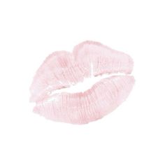 a pink lip is shown against a white background