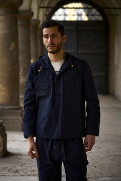 Fleurs de Bagne Smock Jacket Navy Smock Jacket, Water Repellent, Coming Soon, France