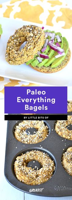 an image of bagels with the title paleo everything bagels