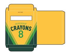 a yellow box with the word crayos on it and an image of a basketball jersey