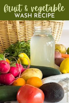 vegetable wash Fruit And Vegetable Wash Recipe, Vegetable Wash Recipe, Christian Homemaking, Scratch Recipes