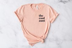 Pink Bridal Shower Outfit, The Cool Aunt, Fun Aunt, Auntie Life, Auntie Baby, Cool Aunt, Married Shirt, Aunt Shirt, Aunt T Shirts