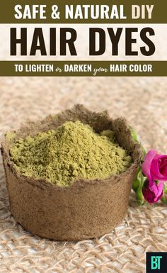 Safe & natural hair dyes. How to dye your hair (darken or lighten) naturally with ingredients as henna, coffee, black tea bags or chamomile. DIY at-home hair coloring treatments that are the safest and fun to use! Natural Hair Dyes, Darken Hair Naturally, Safe Hair Dye, Coffee Hair Dye, Herbal Hair Dye, How To Darken Hair, Coffee Hair, Natural Hair Diy