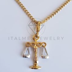 Italmex Jewelry 100% Satisfaction Guaranteed | Always Fast Shipping | Fast And Easy Returns 18k Gold Plated Libra Pendant & 22" Chain Rose, Yellow And White Gold Plated Wholesale Available This Beautiful Pendant Comes In A Free Gift Box! Perfect Gift For Friends And Family Italmex Jewelry Hermos Dije Y Cadena De Oro Laminado(Oro Brasileo) 18k Con Bao De Oro Rosa, Amarillo Y Blanco 100% Garantizado Ventas Por Mayoreo Disponibles! Este Anillo Viene En Una Caja De Regalo Gratis! 14k Gold Yellow Engraved Necklace, Yellow 14k Gold Engraved Necklace, Engraved Yellow 14k Gold Necklaces, Engraved 14k Yellow Gold Necklace, Libra Pendant, Bow Choker, Rose Choker, Statement Collar Necklace, Tooth Necklace