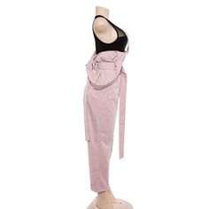 Gender: Women Item Type: Jumpsuits & Rompers Material: Polyester,Spandex Type: Jumpsuits Length: Full Length Style: Casual Fit Type: Straight Pattern Type: Solid Decoration: Sashes Model Number: P1731562 Fabric Type: Knitted Fitted Pink Jumpsuits And Rompers With Pockets, Trendy High-waist Jumpsuits And Rompers With Suspenders, Chic High Waist Cotton Overalls, Trendy Jumpsuits And Rompers With Suspenders For Spring, High Waist Overalls For Spring, High Waist Fitted Overalls With Suspenders, Fitted High Waist Overalls With Suspenders, Spring Jumpsuits And Rompers With Belt Loops, Summer Cotton Jumpsuits And Rompers With Belt Loops