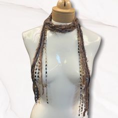 This Is part of Ciao Bella Jewelry's Vecchio Mondo 'Old World Collection" made with a unique yarn combination of Italian yarns. Perfect accessory for your wardrobe. Makes a great gift!! Beaded Scarf, Mohair Scarf, Unique Yarn, Scarf Necklace, Ciao Bella, Silk Yarn, Gift Pouch, Old World, Yarn