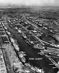 an aerial view of the royal albert port