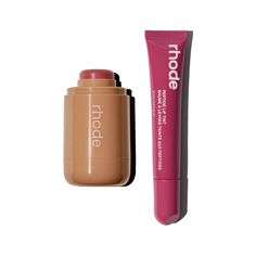 Our core shades of Pocket Blush and Peptide Lip Tint make the best Fall Duos. Hydrating formulas and warm, rich color combos create essential monochromatic looks to wear on crisp fall days and late nights out. Pocket Blush gives cheeks and lips a satiny, diffused flush, while Peptide Lip Tint melts onto lips for sheer-but-buildable color.  Includes 2 full size products: Pocket Blush in Sleepy Girl and Peptide Lip Tint in Raspberry Jelly On Nov 22, 2024 at 00:06:08 PST, seller added the following information: Gifts Wishlist, Rhode Lip, Raspberry Jelly, Rhode Skin, Bday Wishlist, Sleepy Girl, Makeup Help, Gift Inspo, Makeup Needs