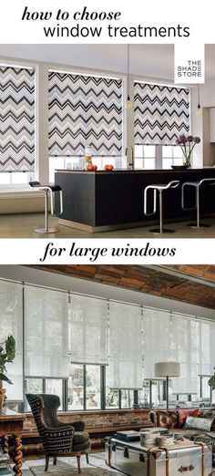 Roller shades Roller Shades For Large Windows, Best Window Treatments For Large Windows, Solar Shades Living Room Large Windows, Blinds For Wide Windows, Shades For Large Windows, Large Window Shades, Large Window Treatments Living Rooms, Window Treatments For Large Windows, Industrial Window Treatments