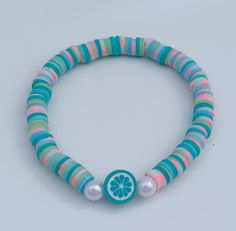 Handmade item  Clay bead bracelets Claybead Bracelet, Bracelets Preppy, Pulseras Aesthetic, Clay Bead Bracelets, Clay Bead Necklace, Homemade Bracelets