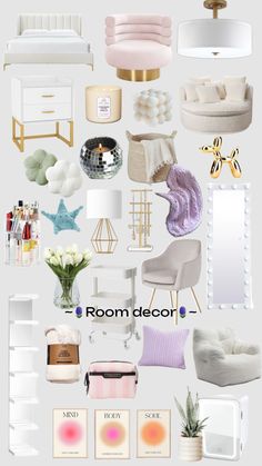 Room Ideas Pink, Pink Gold, Your Aesthetic, Room Ideas, Energy, Collage, Pink, Gold, Furniture