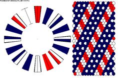 an american flag pattern with the colors red, white and blue in it's center