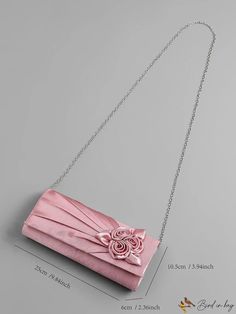 BirdinBag - Glamorous Chain Embellished Medium Evening Bag in Rose Pink Evening Bag With Chain, Pink Party Bag With Chain Detail, Event Pink Bags With Chain Strap, Pink Party Bag With Chain, Pink Event Bags With Chain Strap, Pink Chain Party Bags, Pink Party Bags With Chain Detail, Pink Evening Bag With Chain Strap, Pink Evening Bag With Chain Strap For Events