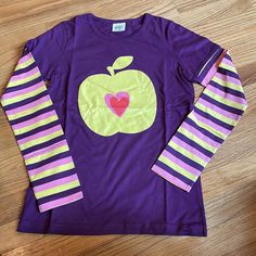 This New Without Tag Long Sleeve Tee Is By Mini Boden. It Is Purple And Size 13-14. Love The Appliqu On The Front As Well As The Striped Sleeve. Such A Fun Shirt! Great For Back To School! Boden Boys, Shark Tee, Airplane Shirt, Boden Kids, Boys Stripes, Striped Sleeve, Mini Boden, Long Sleeve Tee Shirts, Long Sleeve Mini