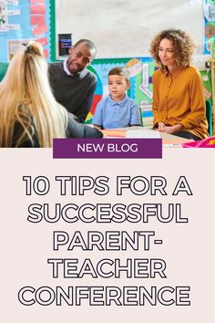 a teacher and two children sitting at a table with the words 10 tips for a successful parent