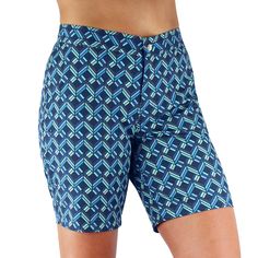 Women's Board Shorts in Chevron Weave|chevron-weave Navy Swimwear With Built-in Shorts For Summer, Blue Swim Shorts With Upf 50+, Solid Color Upf 50+ Beachwear Shorts, Blue 4-way Stretch Swim Skirt With Built-in Shorts, Swim Bra, Board Shorts Women, Blue Swim Trunks With Built-in Shorts And 4-way Stretch, Mid Rise Shorts, Swim Shirts