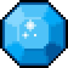 an 8 - bit blue watch face is shown in pixel art