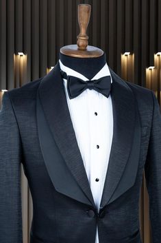 Unique Tuxedo Suit handmade, not a mass production product.The fabrics used to make the dress are selected carefully and are high quality.The dress will be made based on your measurements. Bespoke Fitted Blazer For Black-tie Events, Bespoke Fitted Tuxedo With Long Sleeves, Formal Fitted Dress With Suit Collar, Bespoke Fitted Tuxedo For Black-tie Events, Fitted Wedding Blazer With Structured Boning, Luxury Tailored Wedding Dress, Black Silk Suits For Black-tie Events, Fitted Silk Suit For Black-tie Events, Tuxedo Style Tailored Dresses For Formal Occasions