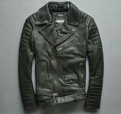 Biker Jacket Pattern, Men Leather Jacket, Cow Skin, Jackets Men Fashion, Leather Wear, Motorcycle Leather