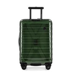 Traveler's Choice's Millennial II Transparent Carry-On luggage serves up both fashion and function by allowing style-conscious travelers to show off their latest travel gear. Versatile enough for any travel adventure, the suitcase’s sleek yet protective hard shell, made from 100% pure polycarbonate materials, ensuring its quality of translucency. The TSA combo lock keeps your belongings safely tucked away, while the 360-degree Cyclone Spinner Wheels allow for optimal mobility and maneuverability. Functional Green Luggage For On-the-go, Functional Green Rectangular Luggage, Versatile Green Travel Accessories With Luggage Sleeve, Functional Green Luggage For Trip, Modern Green Travel Cases, Green Luggage With Sleeve For Overnight Trips, Green Nylon Luggage With Luggage Sleeve, Green Nylon Luggage With Sleeve, Modern Luggage With Sleeve For Outdoor Use