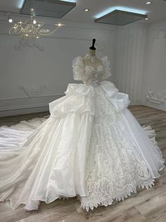 Ivory Princess Style Wedding Quinceanera Ball Gown Dress With Beautiful Sequin and Crystal Beaded Embroidered Lace & 3D Flowers - Etsy 1800s Wedding Dress Vintage, Royal Dresses Wedding, Dream Princess Dress, Culture Wedding Dresses, Gaudy Wedding Dress, Extravagant Wedding Dresses Fairytale, Wedding Dresses Angelic, Bejeweled Ball Gown, Fariy Tail Wedding Dress