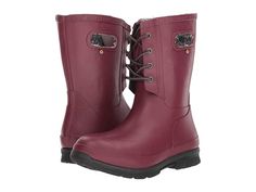 Bogs Amanda Plush (Burgundy) Women's Boots Keep that warm and fuzzy feeling all day long with the versatile design of the Bogs Amanda Plush boot! Go-everywhere boot with a lace-front look. Synthetic uppers. Pull-on handles make for easy on and off. Plush faux-fur lining for warmth and comfort. Dual-density EVA footbed and gel cushioning. Rebound technology in outsole provides lasting comfort. 100% waterproof. Comfort rated to -13F/-25C. Imported. Measure #Bogs #Shoes #Boot #GeneralBoot #Burgundy Womens Bogs, Shoes Boot, Work Boot, Santa Christmas, Sneakers Boots, Boot Shop, Free Clothes, Work Boots, The Arts