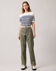 Details:- Solid Color- High Waisted Pants- Pockets- Belt Loop- Zip Fly Closure- Corduroy- Casual- High Rise- Cotton- Button Fly- Straight
Fabric:These Corduroy Pants are made of Cotton and Spandex. Cotton fabric features humidity balance, durability, and eco-friendly nature, feeling soft but not stiff when touching the skin. Spandex is lightweight and comfortable to wear, resistant to sweat, has excellent elasticity, and is durable and robust.Description:The corduroy quality of these Cotton Pant Long Sweaters For Women, Corduroy Pants Women, Tailored Clothes, High Waist Pants, Women's Sweaters, Knitting Women Sweater, Tailored Pants, Short Sleeved Sweaters, Pants Straight