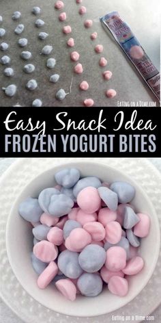 easy snack idea for frozen yogurt bites