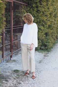 Culottes is made from a soft and washed linen fabric. Elastic waistband. Wide, straight, cropped legs.   - Handmade in our studio from 100% linen - Elastic waistband  - Side pockets Linen Culottes, Linen Jumpsuit, Womens Pants, Lithuania, Women Style, Women's Style, Linen Fabric, Wide Leg, Pants For Women