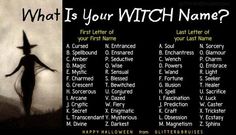 an image of what is your witch name on this poster? and other things to know about it