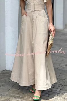 Pocket Maxi Dress, Ruffled Sleeves, Ankle Length, Types Of Sleeves, Solid Color, V Neck, Maxi Dress, Sewing, Color