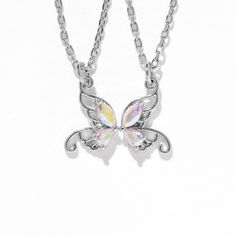 Best friends are as unique and special as butterflies. Keep one necklace, gift the other half to your bestie, and watch your friendship soar to new heights. Cute Jewelry For Best Friend Gift, Trendy Silver Necklace For Best Friend, Silver Clavicle Chain Necklace For Friendship, Trendy Silver Necklace For Best Friend Gift, Casual Clavicle Chain Necklace As Gift, Casual Clavicle Chain Necklace For Gift, Elegant Necklaces For Friendship, Trendy Butterfly Jewelry For Parties, Trendy Butterfly Jewelry For Gift