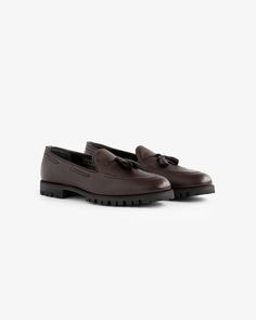 Tassel Loafer – Aimé Leon Dore Aime Leon Dore, Brown Loafers, Shoe Horn, Tassel Loafers, Script Logo, Gold Print, Us Man, Cow Leather, Calf Skin