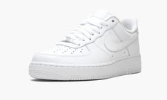 The Nike Air Force 1 Low “White on White” is one of the most popular and best-selling sneakers of all time.  An essential for any collection, the all-white Air Force 1 Low is a versatile design that can be worn with virtually anything.  The classic sneaker features a white leather upper with a mesh inner lining and solid white rubber outsole.  A metallic silver “AF-1” lace dubrae completes the iconic look.  The “triple white” Air Force 1 is a staple on the streets, and will continue to be in sty All White Air Forces, Meds For Dogs, White Air Force 1, White Air Forces, Nike Air Force 1 07, White On White, Air Jordan 4 Retro, Nike Air Force 1 Low, Stadium Goods