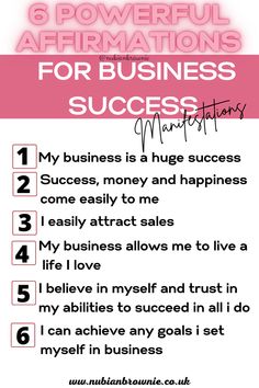 Manifestation For Success, Positive Affirmation For Success, Daily Affirmation For Success, Daily Affirmations For Success, Best Affirmations For Success, Affirmation For Money, Small Daily Affirmations, Manifestations For Success, Motivational Quotes For Success Business Positive Affirmations