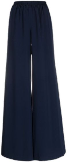 Antonia wide-leg trousers from GIANLUCA CAPANNOLO featuring navy blue, high-waisted, elasticated waistband, wide leg, flared and floor-length. This item is in size L and the color is Blue Trousers Women Wide Leg, Wide Leg Trousers, Floor Length, Wide Leg, Navy Blue, Trousers, High Waisted, Satin, Navy